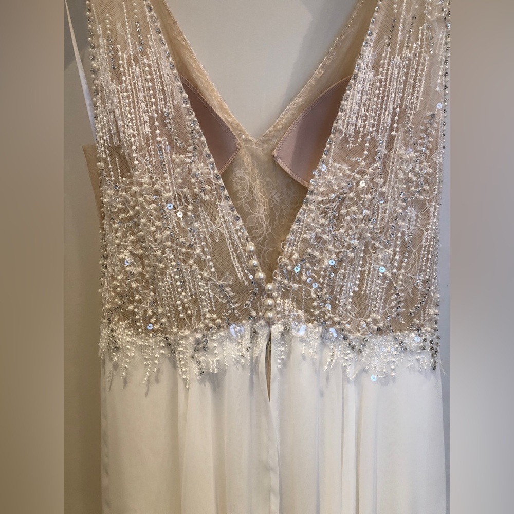 Justin Alexander A-line Wedding Dress Ivory/Nude,Tag Size 8/Street Size 4,#88003 - Picture 11 of 16